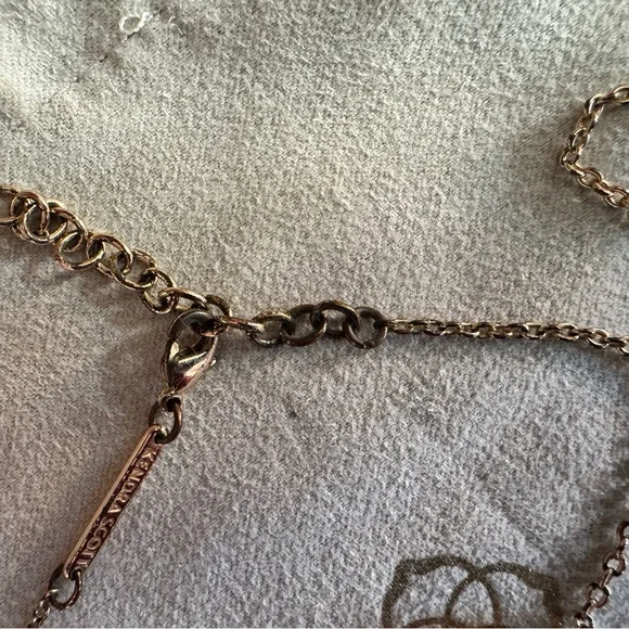 Kendra Scott Gold Necklace with Pink Heart Pendant and Elisa Drusy Rose Gold - Picture 6 of 8